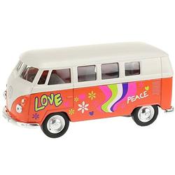Foto van Toi-toys welly hippie volkswagenbus oranje 10,5 cm
