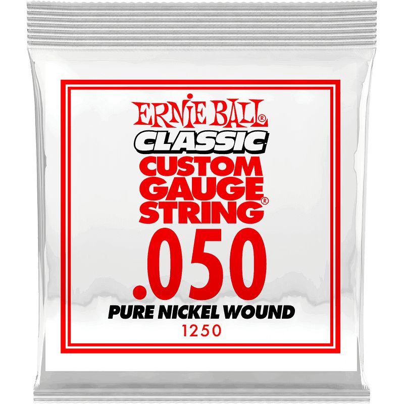 Foto van Ernie ball 1250 .050 classic pure nickel wound losse snaar voor elektrische gitaar