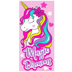 Foto van Unicorn strandlaken, magic dreams - 70 x 140 cm - polyester