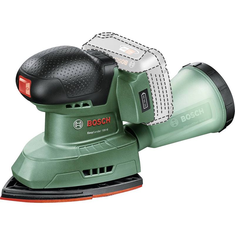 Foto van Bosch home and garden easysander 18v-8 06033e3000 excentrische schuurmachine zonder accu 18 v