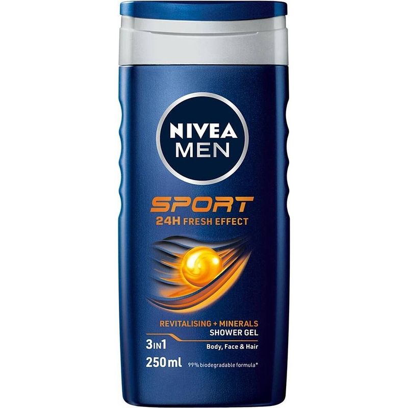 Foto van Men sport 3in1 douchegel - gezicht, lichaam en haar - 250ml - copy