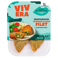 Foto van Per verpakking m.u.v. grootverpakkingen | vivera vega spinazie kaas filet 2 x 100g aanbieding bij jumbo