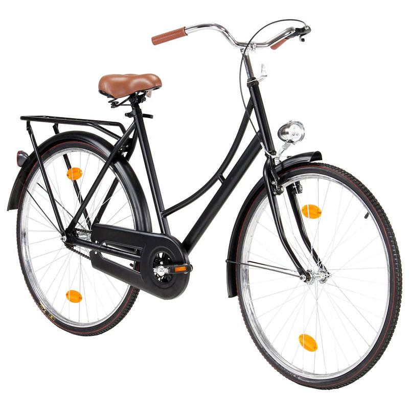 Foto van The living store omafiets classic - damesfiets 57cm - matzwart