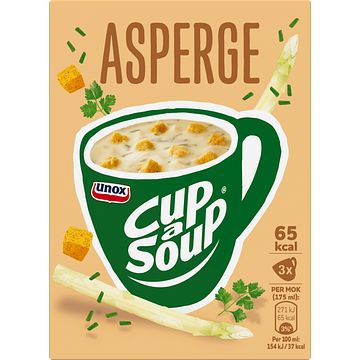 Foto van 2 zakken soep a 570 ml, pakken cupasoup a 3 stuks of single verpakkingen noodles of pasta | unox cupasoup asperge 3 x 175ml aanbieding bij jumbo