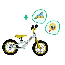 Foto van Studio 100 loopfiets met 2 wielen maya de bij loopfiets met accessoires 12 inch junior wit