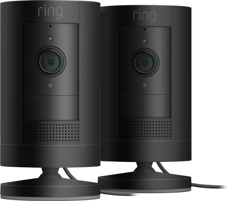 Foto van Ring stick up cam plug-in zwart duo pack