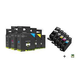 Foto van Inktmedia® - geschikt canon pgi-520bk cli-521 serie met chip complete set