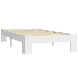 Foto van The living store massief houten bedframe - 213 x 105 x 30 cm - wit - geschikt voor matras van 100 x 200 cm