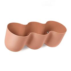 Foto van Quvio wand bloempot-trio plastic - terracotta - poppy