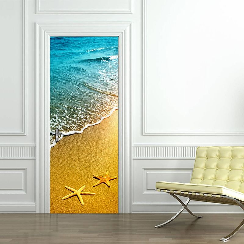 Foto van Walplus deur decoratie sticker - strand