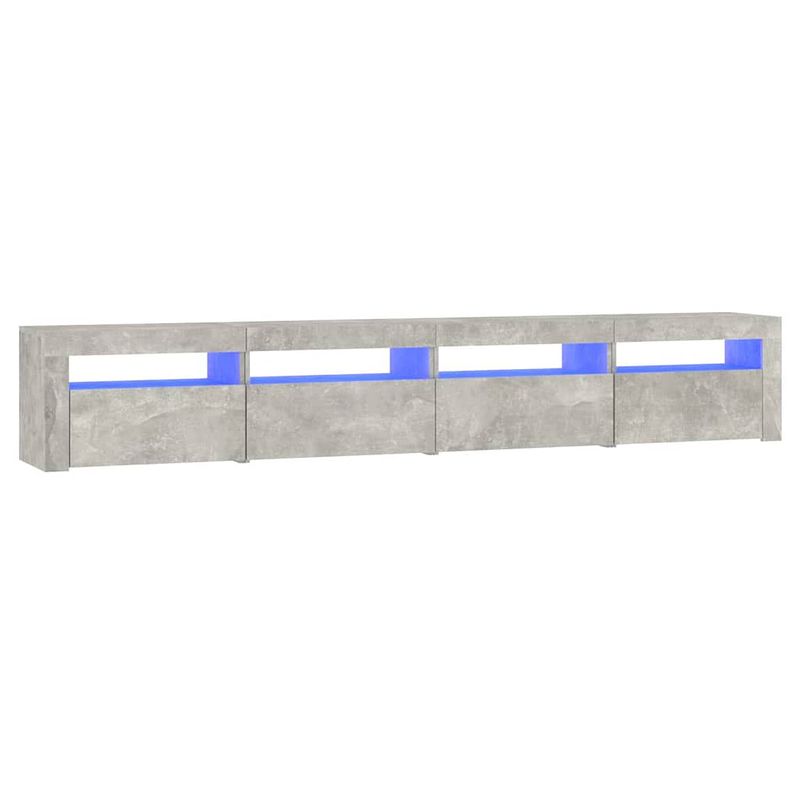 Foto van Vidaxl tv-meubel met led-verlichting 240x35x40 cm betongrijs