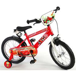 Foto van Disney jongensfiets cars 16 inch 25,4 cm jongens terugtraprem rood