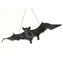 Foto van Rubies nep vleermuis - 58 cm - hangend - zwart - horror/griezel thema decoratie dieren - feestdecoratievoorwerp