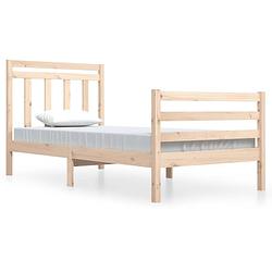 Foto van The living store bedframe massief hout 100x200 cm - bed