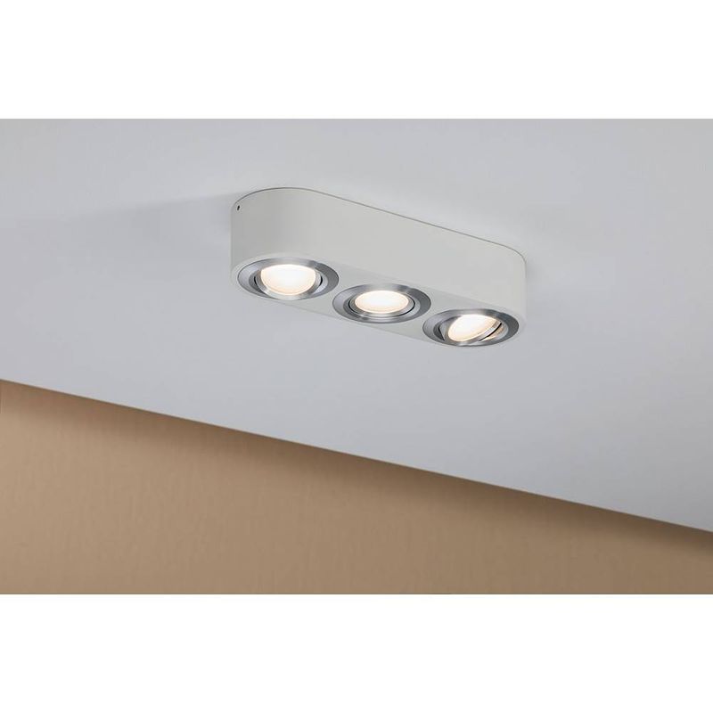 Foto van Paulmann 79710 argun led-plafondlamp led led vast ingebouwd 14.4 w aluminium (geborsteld), wit (mat)