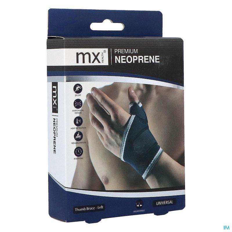 Foto van Mx health premium neopreen thumb brace - left