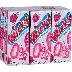 Foto van Wicky framboos 0% zonder suiker 6x200ml bij jumbo