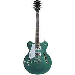 Foto van Gretsch g5622lh electromatic centerblock dc georgia green linkshandige semi-akoestische gitaar