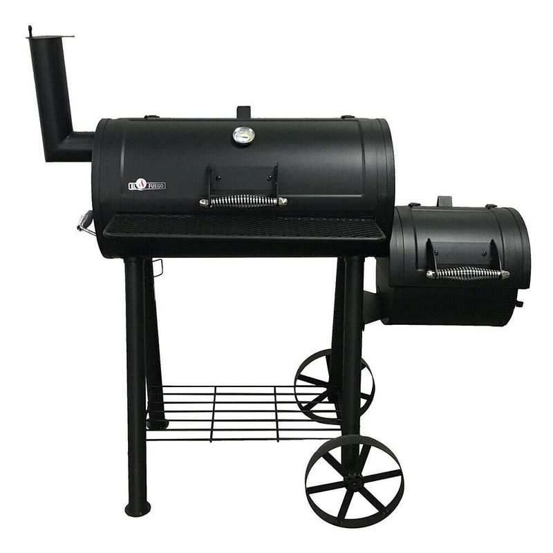 Foto van Fire beam houtskool barbecue - grilloppervlak (lxb) 35 x 66 cm - smoker - zwart