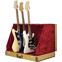 Foto van Fender classic series case stand 5 tweed statief voor vijf gitaren / basgitaren