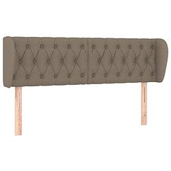 Foto van The living store hoofdbord - bedombouw accessoires - 147 x 23 x 78/88 cm - taupe