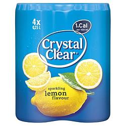 Foto van Crystal clear sparkling lemon flavour 4 x 250ml bij jumbo