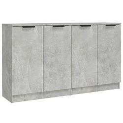 Foto van Vidaxl dressoirs 2 st 60x30x70 cm bewerkt hout betongrijs