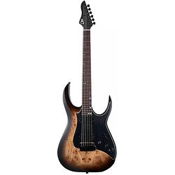 Foto van Mooer gtrs guitars modern 810 natural burst intelligent guitar met gigbag