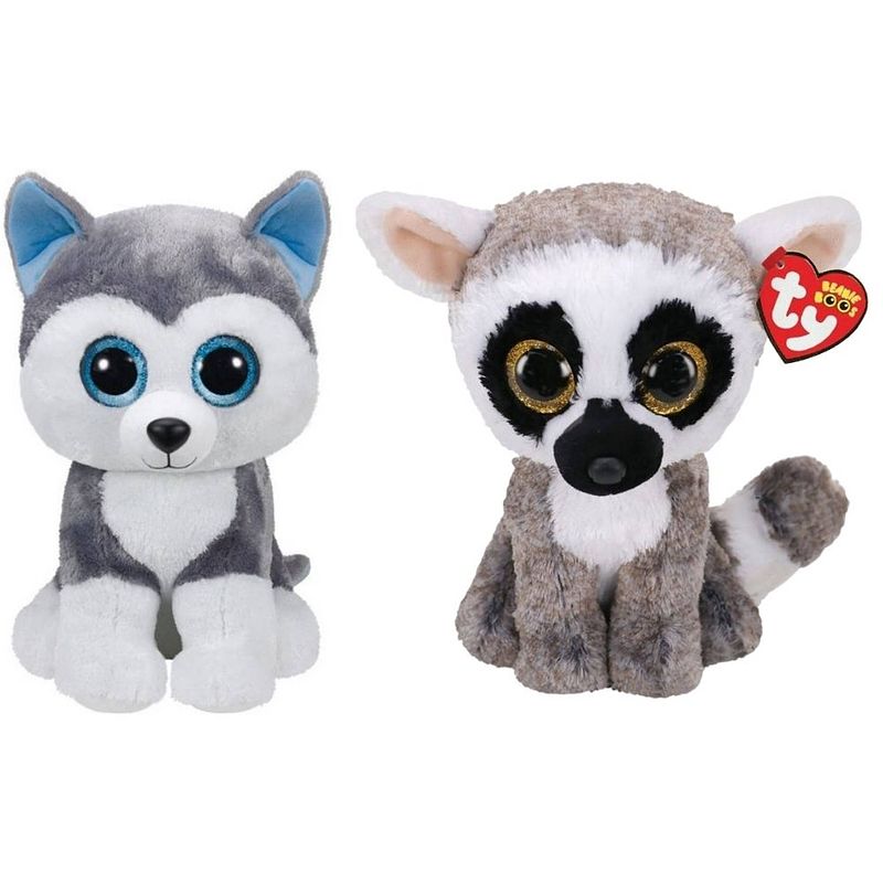 Foto van Ty - knuffel - beanie buddy - slush husky & linus lemur