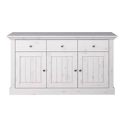 Foto van Alonso dressoir 3 deuren, 3 lades, white washed.