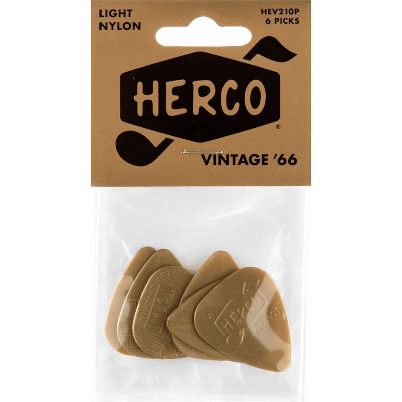 Foto van Herco hev210p vintage 's66 light plectrumset (6 stuks)