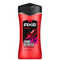Foto van Axe douchegel - showergel & shampoo 3-in-1 sport fresh recharge 250ml - 12 stuks