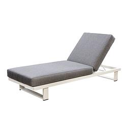 Foto van Yoi - kazoku lounger alu white/mixed grey