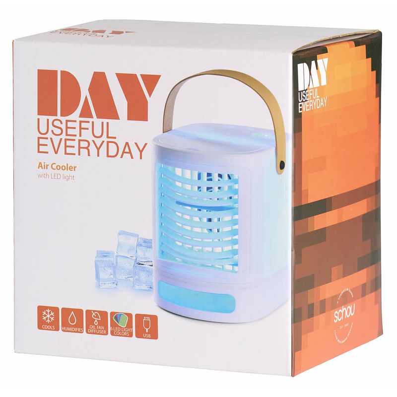 Foto van Day mini air cooler met led 6 kleuren 5 w