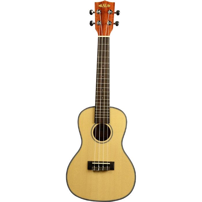 Foto van Kala ka-scg-eq solid spruce mahogany concert ukelele met tas