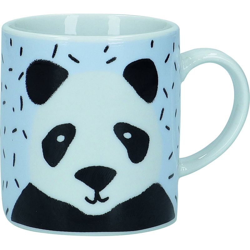 Foto van Kitchencraft espressokop panda 80 ml porselein wit/zwart