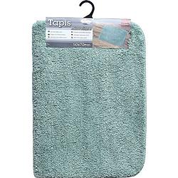 Foto van Gebor - mooie anti slip badkamermat - micro vezel - badmat/douchemat - amanadel groen - 50x70cm - antislip
