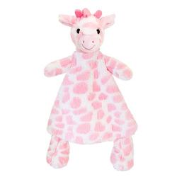 Foto van Keel toys pluche tuttel roze giraffe knuffeldoekje 25 cm - knuffeldier