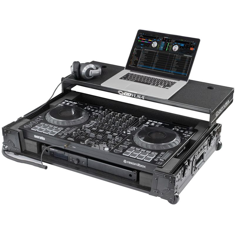 Foto van Odyssey fzgsddjflx10cwbl black label 1u flight case voor ddj-flx10