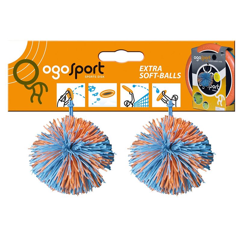 Foto van Ogosport ogo-ballen 2 stuks oranje/blauw