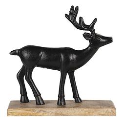 Foto van Clayre & eef decoratie beeld rendier 20*8*22 cm bruin aluminium decoratief figuur decoratieve accessoires