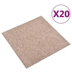 Foto van Vidaxl tapijttegels 20 st 5 m² 50x50 cm beige