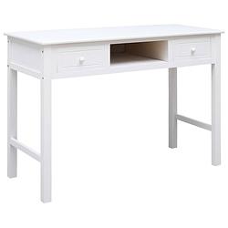 Foto van The living store bureau - stijlvol en praktisch - houten bureau - 108 x 45 x 76 cm - massief paulowniahout