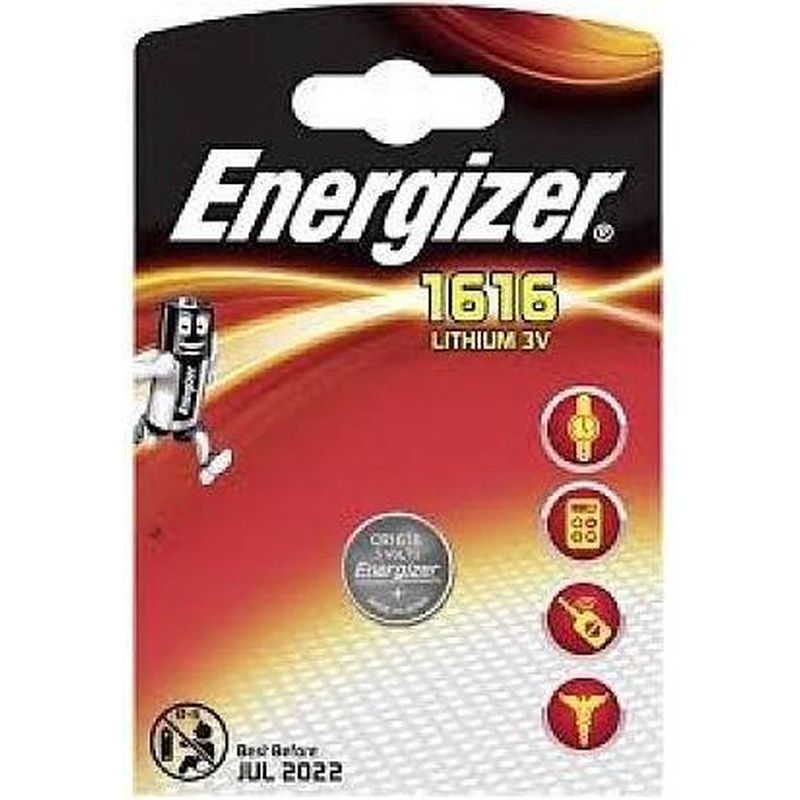 Foto van 10 stuks (10 blister a 1 st) energizer cr1616 3v lithium knoopcelbatterij