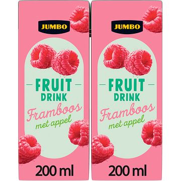 Foto van Jumbo fruit drink framboos met appel 10 x 200ml