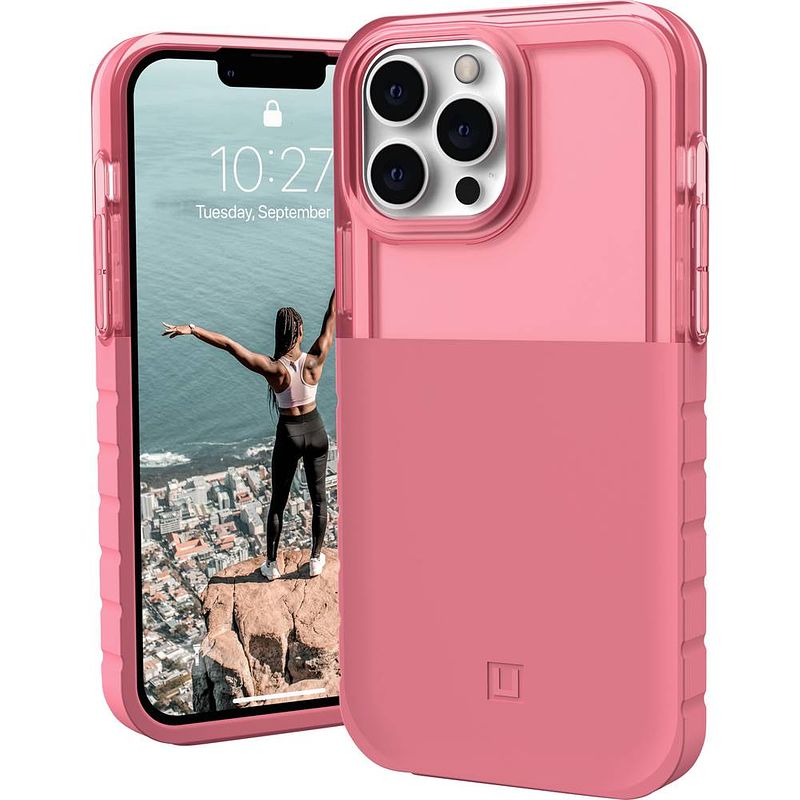 Foto van Urban armor gear dip case backcover apple iphone 13 pro max roze