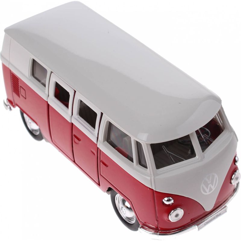 Foto van Welly metalen volkswagen bus rood 11,5 cm