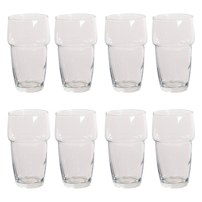 Foto van Haes deco - waterglas, drinkglas set van 8 glazen - inhoud glas 250 ml / ø 8x13 cm