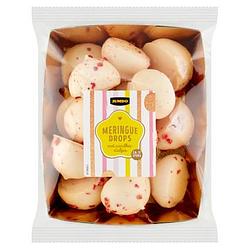 Foto van Jumbo meringue drops met aardbeistukjes 120g