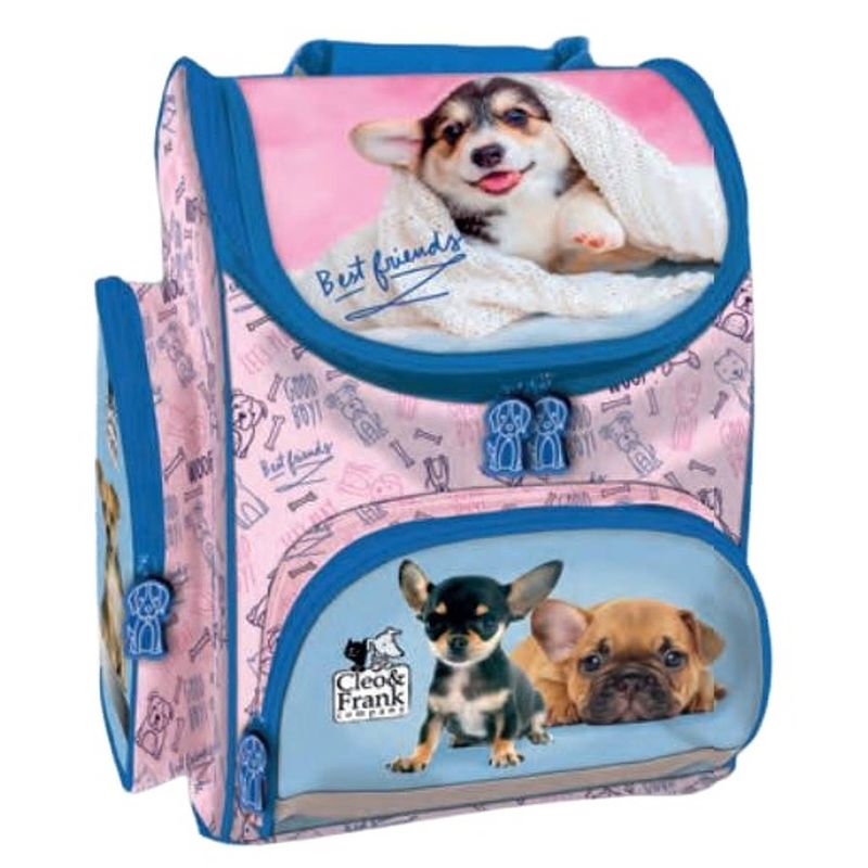 Foto van Cleo & frank rugzak meisjes 15 liter polyester roze/blauw